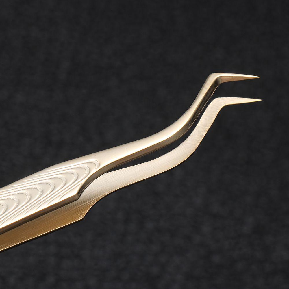 Nhíp Nối Mi Đầu Nhọn Thẳng / Cong Bằng Thép Không Gỉ Chất Lượng Cao