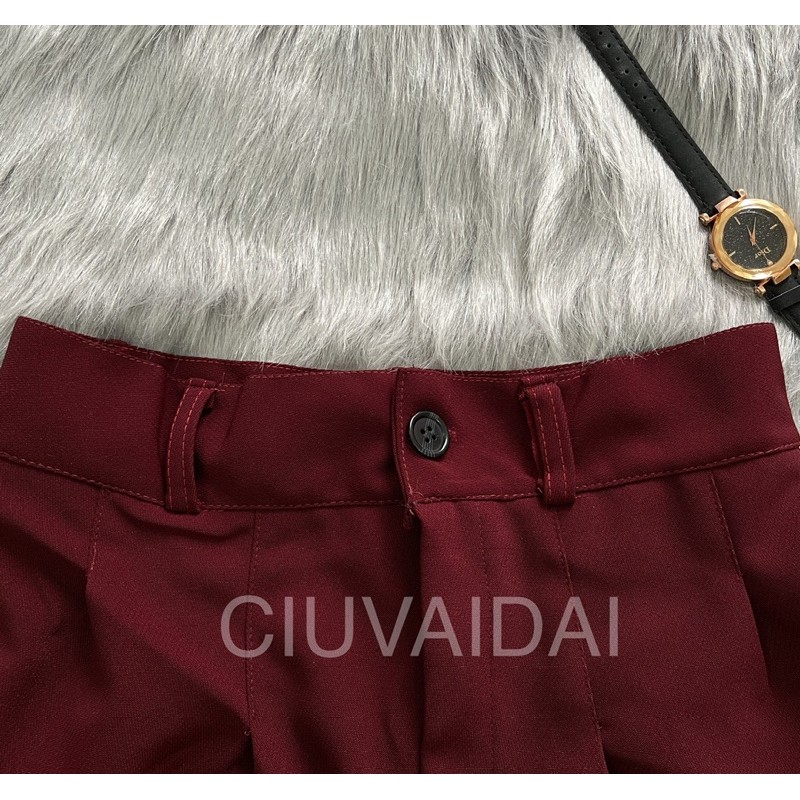 quần culottes ống suông rộng đỏ siêu hot ( có ảnh thật )