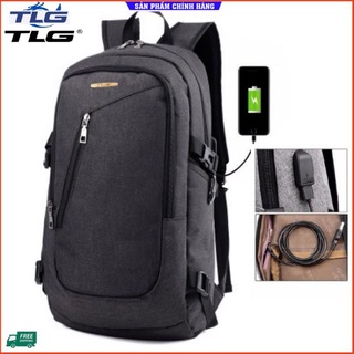 Balo nam nữ kèm cổng sạc usb đồ da thành long tlg 208199