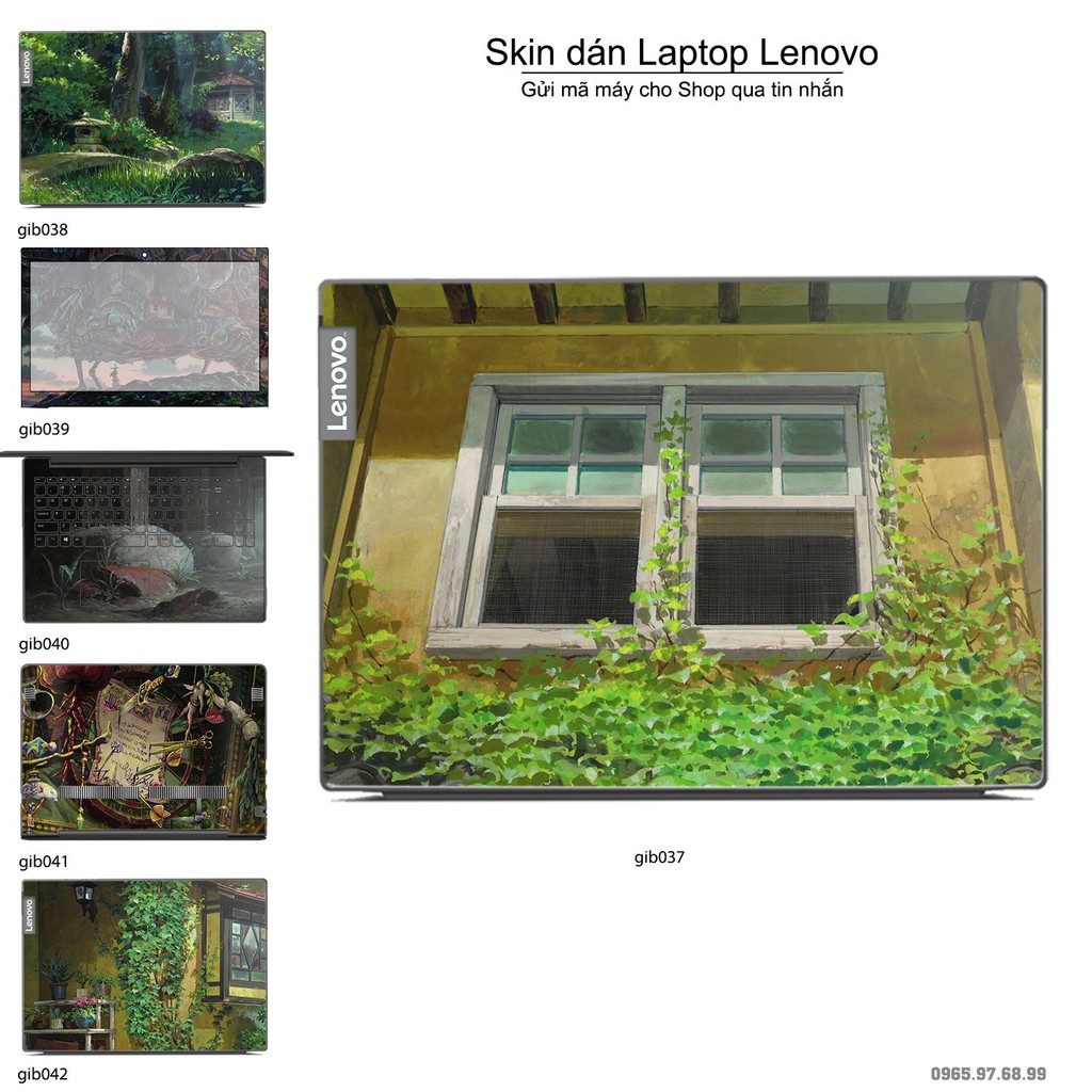 Skin dán Laptop Lenovo in hình Ghibli Nhật Bản (inbox mã máy cho Shop)