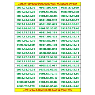 Sim số đẹp dễ nhớ giá rẻ