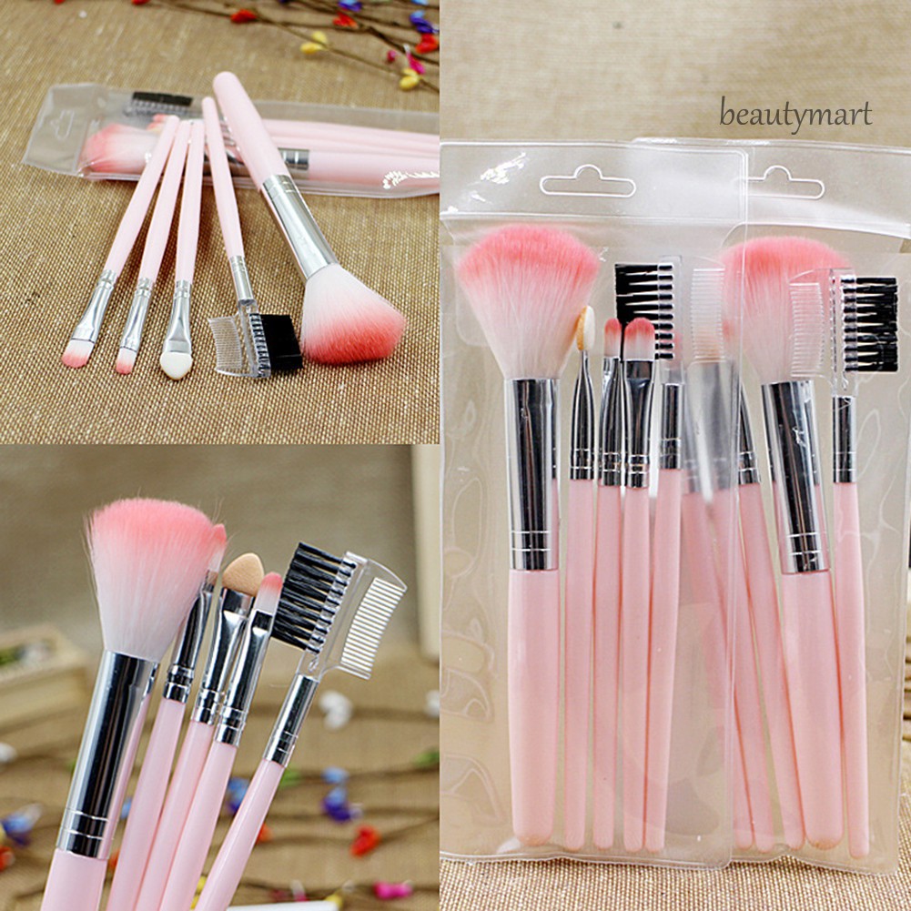 [Hàng mới về] Set 5 Cọ Trang Điểm Phấn Mắt / Kem Nền / Kẻ Mắt / Môi Tiện Dụng