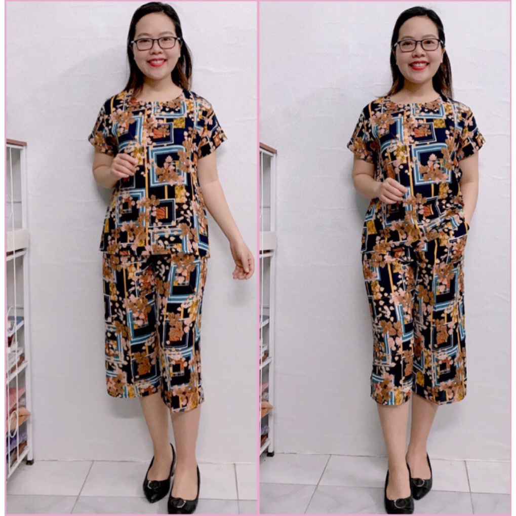 Bộ Lanh Mặc Nhà Trung Niên - Bộ Đồ Lanh Lửng Ống sớ cho người lớn tuổi