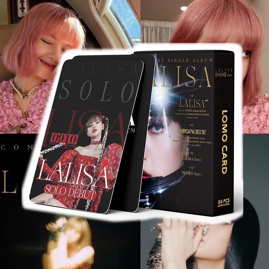 Bộ 55 thẻ ảnh Photocard Lomo Card Lisa Blackpink - LALISA, card bo góc Lisa Blackpink