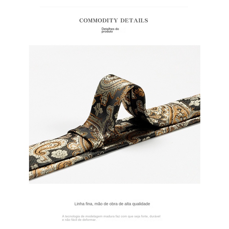 Cà Vạt Bản Nhỏ 6cm Họa Tiết Paisley Thời Trang Công Sở Cho Nam