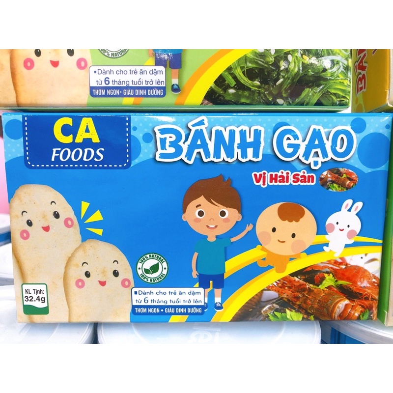 Bánh gạo ăn dặm cho bé CA Food thơm ngon giàu dinh dưỡng