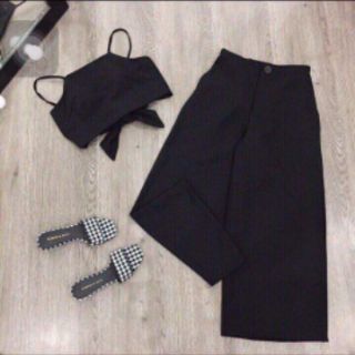 🍉 SET ÁO CỘT NƠ + QUẦN ỐNG RỘNG 🍉