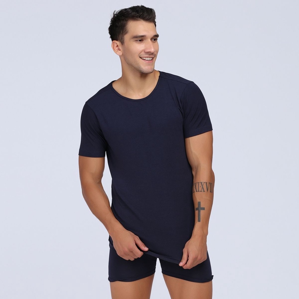 Áo Thun Nam Trơn Jockey Cotton Màu Trắng Xám Xanh Đen - JIMT7114 | BigBuy360 - bigbuy360.vn