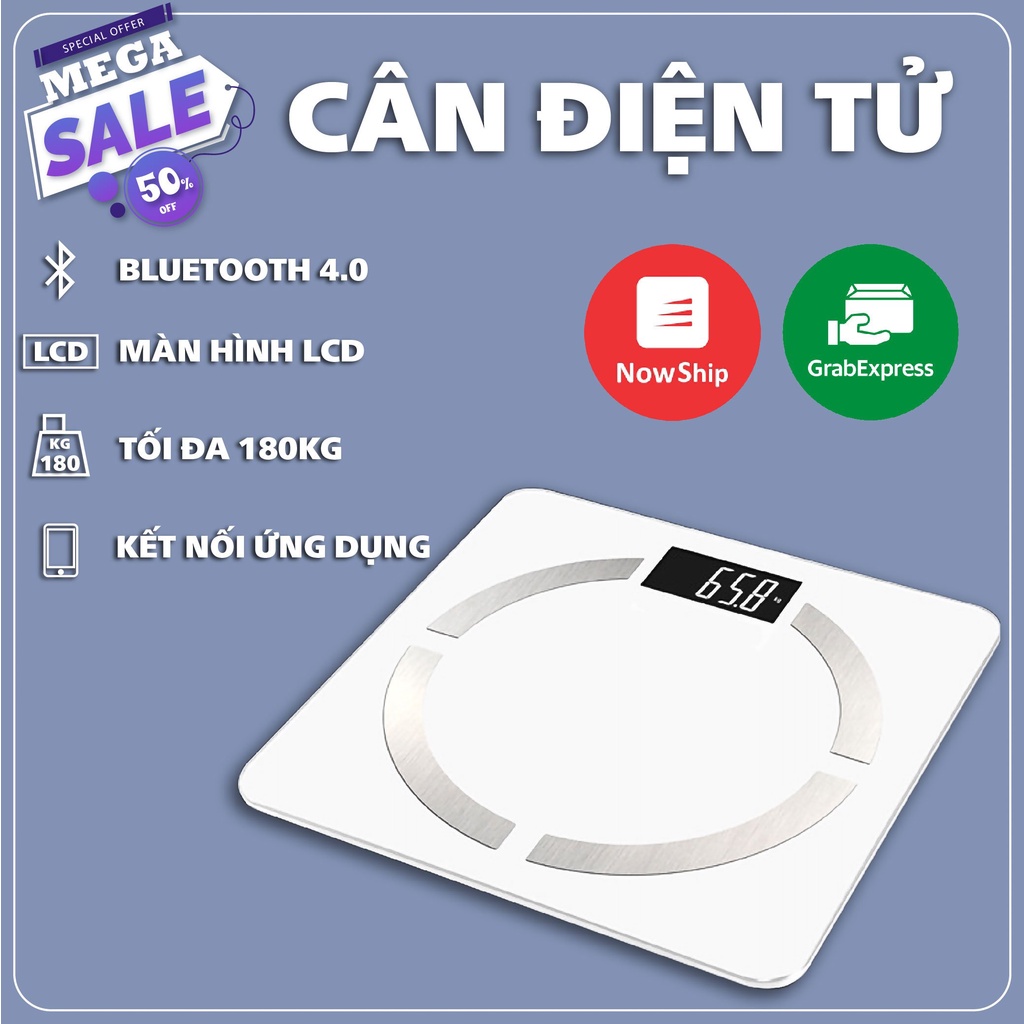 Cân Sức Khỏe Điện Tử Thông Minh Kết nối Bluetooth phân tích cơ thể Perfectt, Cân đo độ béo 2020