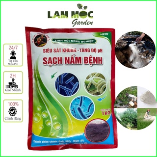 Vôi bột xử lý - sát khuẩn - sát trùng đất trồng - Gói 1 Ký