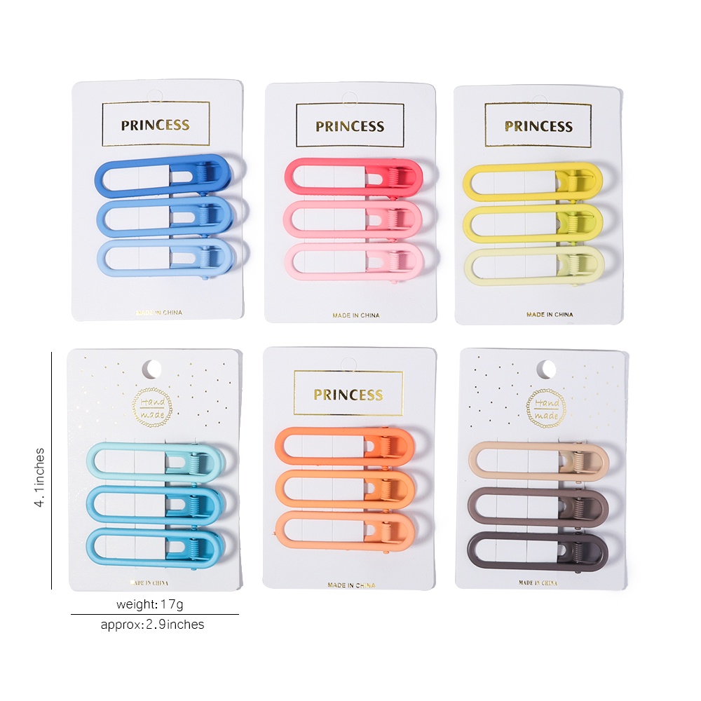 Set 3 Kẹp tóc KIDSBOWS phong cách vintage đáng yêu màu sắc ngọt ngào cho nữ
