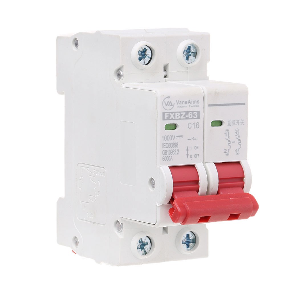 Bộ ngắt mạch năng lượng mặt trời mini DC 1000V 10A/16A/32A/50A/63A chuyên dụng