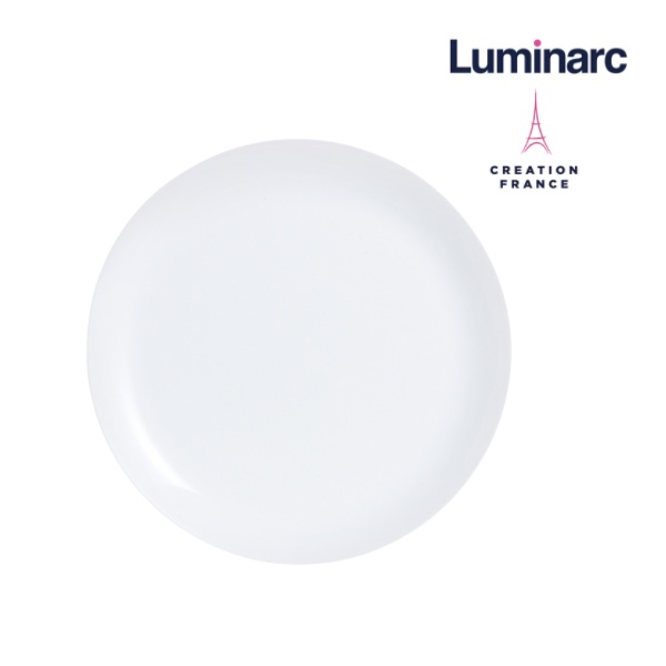 [Mã BMBAU50 giảm 7% đơn 99K] Bộ 6 Đĩa Thuỷ Tinh Luminarc Diwali Trắng 27cm- LUDIN3604