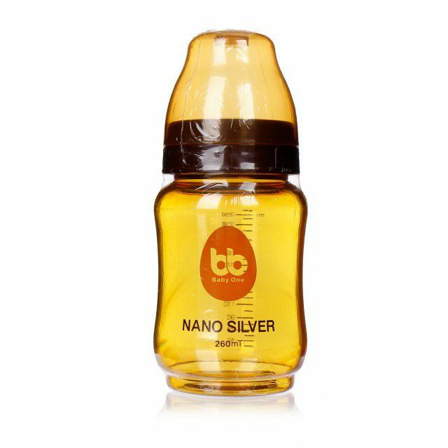 Bình sữa Nano silver Baby One 260ml (cổ rộng)