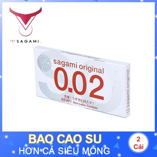 [Chính Hãng] Bao Cao Su Sagami Original 0.02 - Hộp 2 Gói BCS