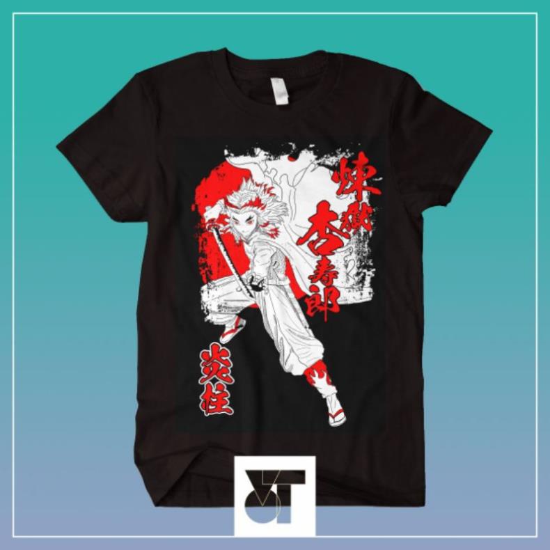 HOT Kimetsu No Yaiba Rengoku Mugen Train mẫu áo thun in hình đẹp