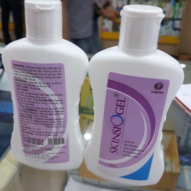 SỮA RỬA MẶT AN TOÀN VÀ DỊU NHẸ SKINSIOGEL CHO DA NHẠY CẢM CHAI 150ml