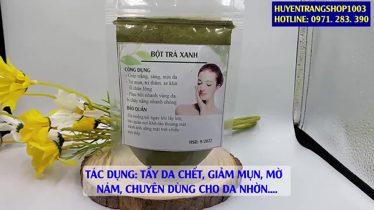 100g bột trà xanh đắp mặt nguyên chất - mỹ phẩm Handmade | BigBuy360 - bigbuy360.vn