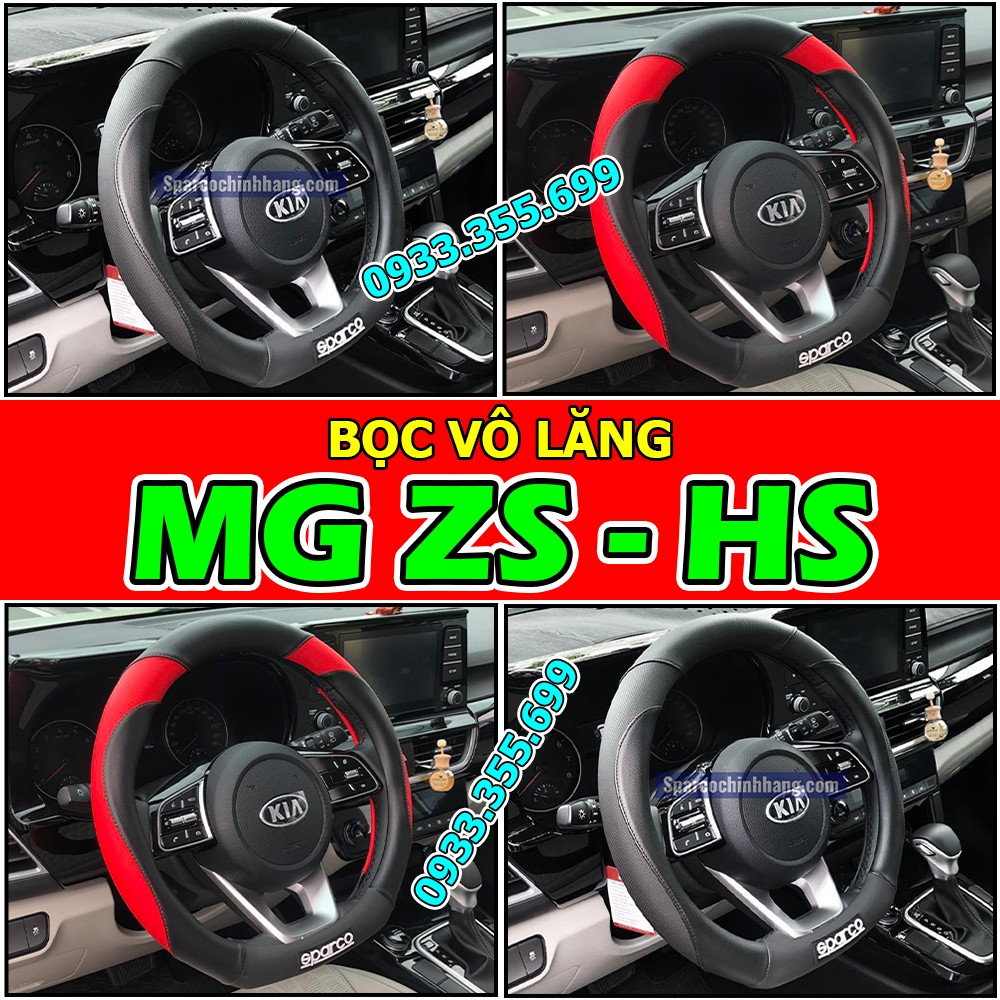 Bọc vô lăng MG ZS / MG HS kiểu DCUT Chính hãng SPARCO