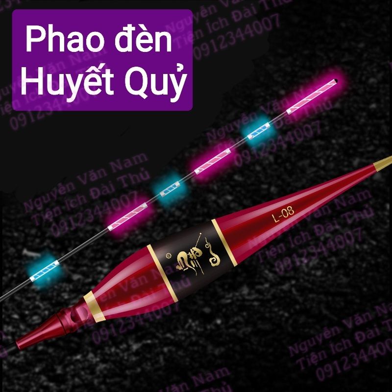 Phao đèn câu đài Huyết Quỷ ánh sáng lạnh [tặng pin]- Khôi Fishing