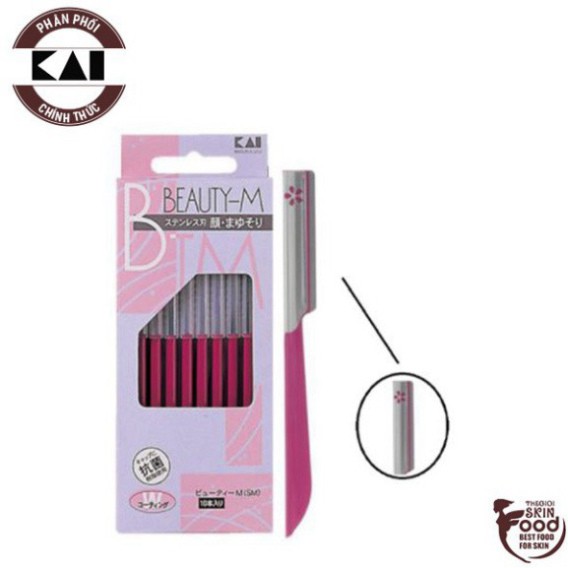 Dao Cạo Lông Mặt, Mày Kai Beauty-M Razor (Lưỡi Dao Trơn) set 10 cây W9