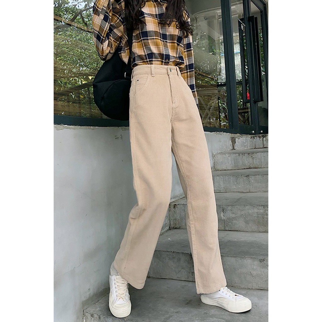 Quần dài ống rộng phong cách retro Hàn Quốc thời trang | BigBuy360 - bigbuy360.vn