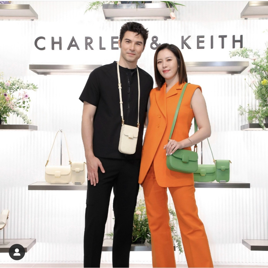 túi kẹp nách + đeo chéo nữ CK2-20270818 xanh lá hàng auth tuồn