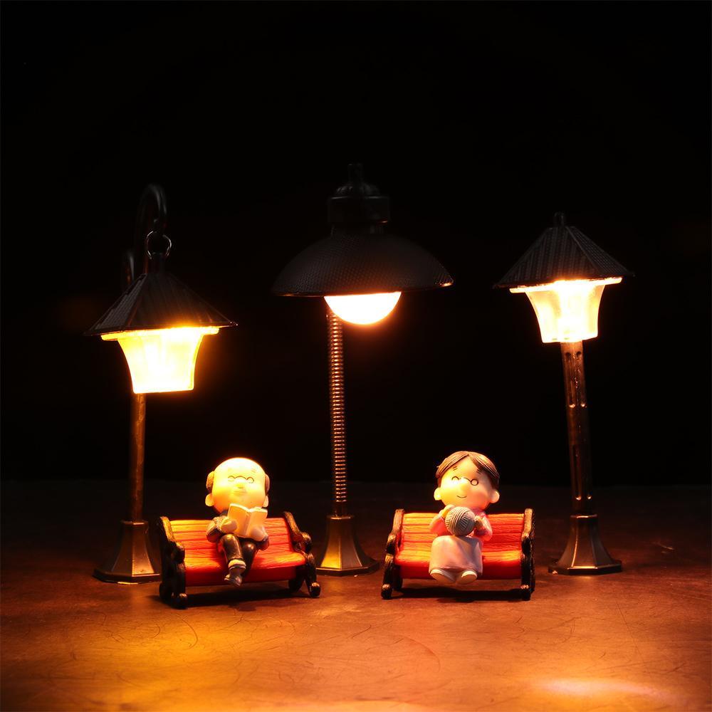 SUYO Mô Hình Đèn Đường Mini Bằng Nhựa Resin Trang Trí Tiểu Cảnh