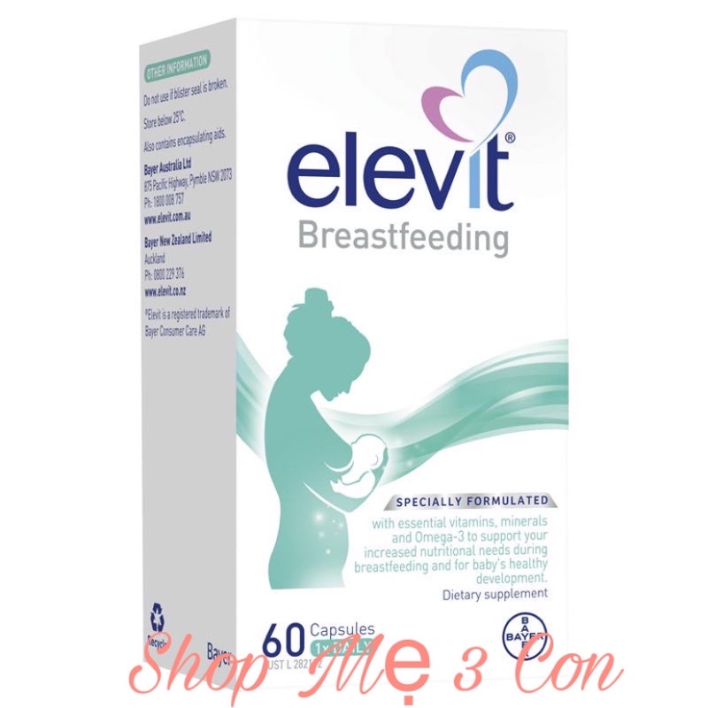 Vitamin ELEVIT Breastfeeding dành cho phụ nữ sau sinh hộp 60viên