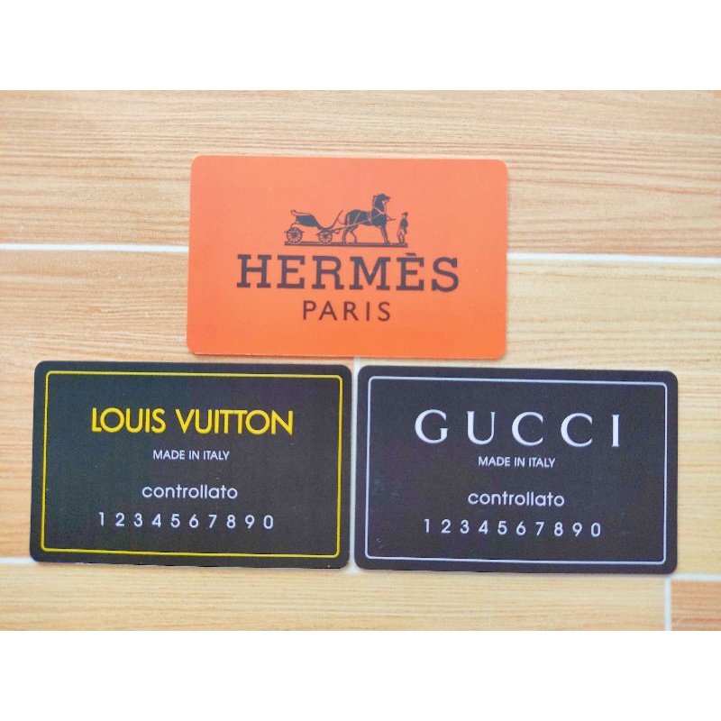 Thẻ cứng card các hãng giày dép túi xách