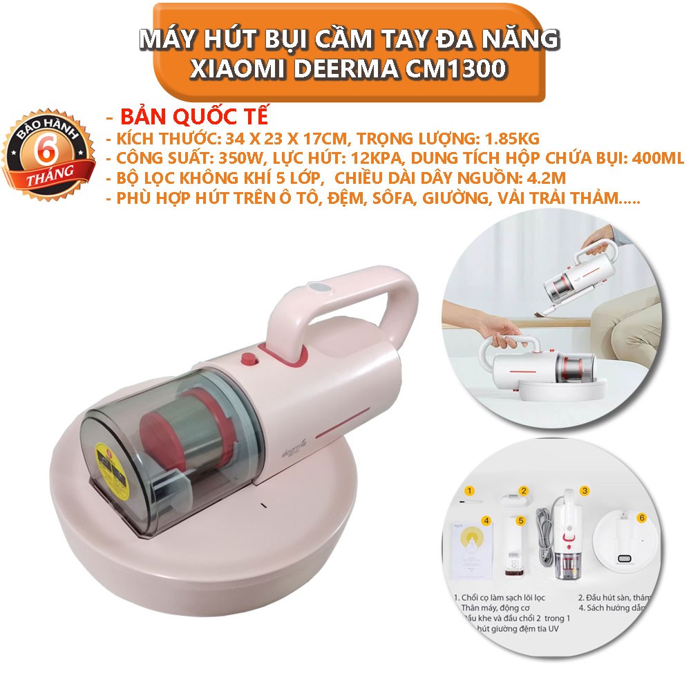 [Bản quốc tế] Máy hút bụi cầm tay thảm đệm đa năng Xiaomi Deerma CM1300 3 in 1 (màu ngẫu nhiên) - Bảo hành 6 tháng