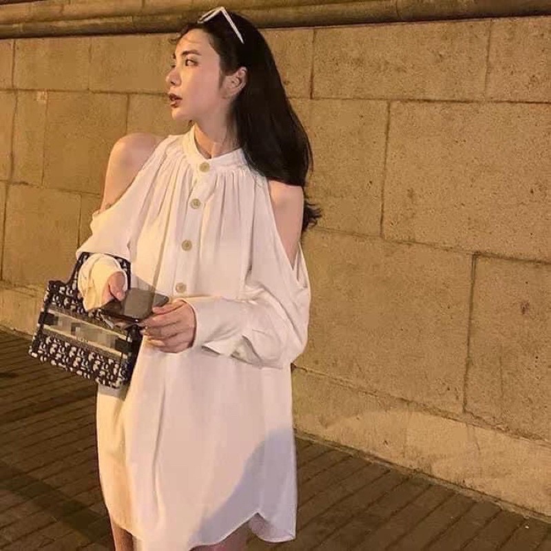 ÁO KHOÉT VAI FOM RỘNG