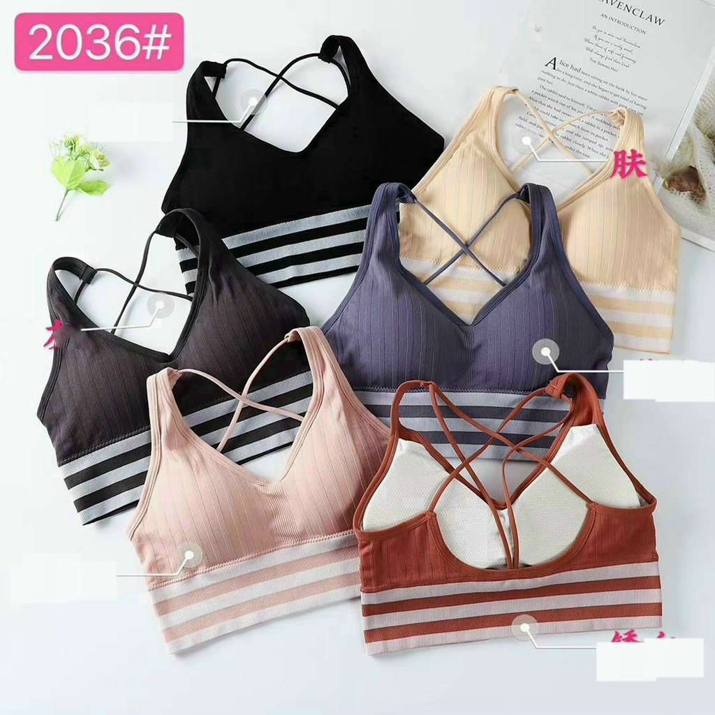 Aó Bra Nữ Tập Gym Yoga Aerobic thể thao dệt kim quảng châu kèm mút lót Freesize Bin Sports A172