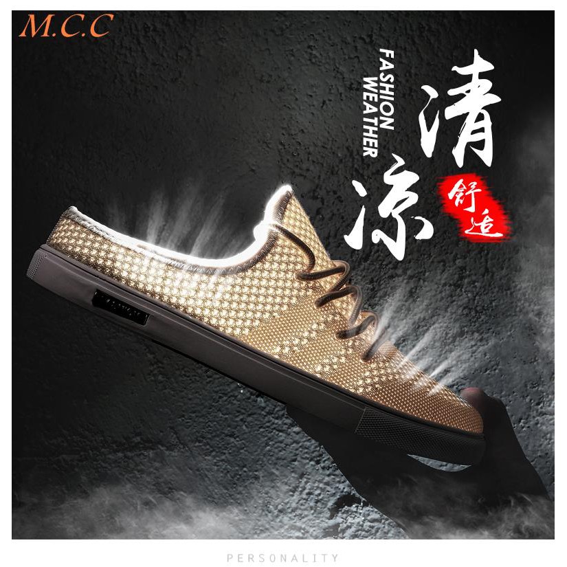 Giày vải mỏng thoáng khí bằng vải bạt kiểu Hàn cho nam | BigBuy360 - bigbuy360.vn