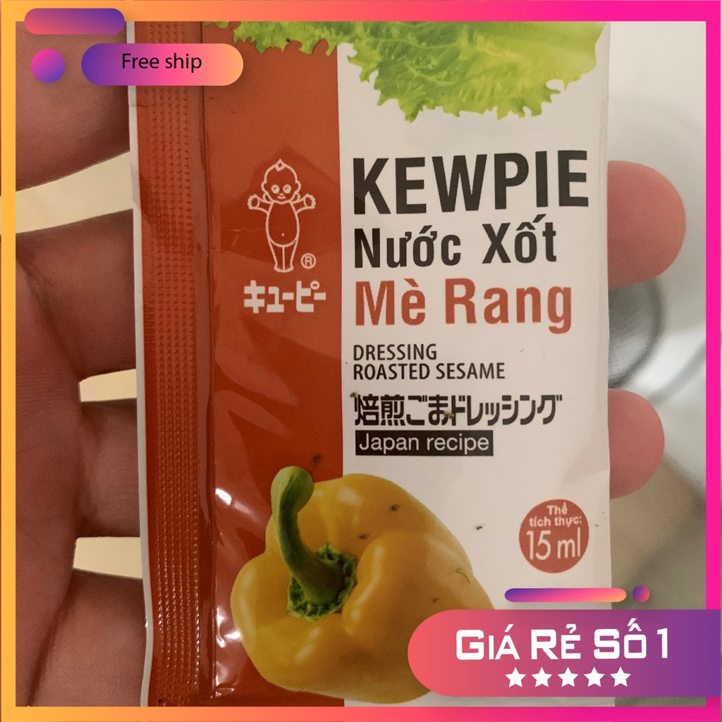 Gói sốt mè rang Kewpie 15ml ăn kèm rong nho