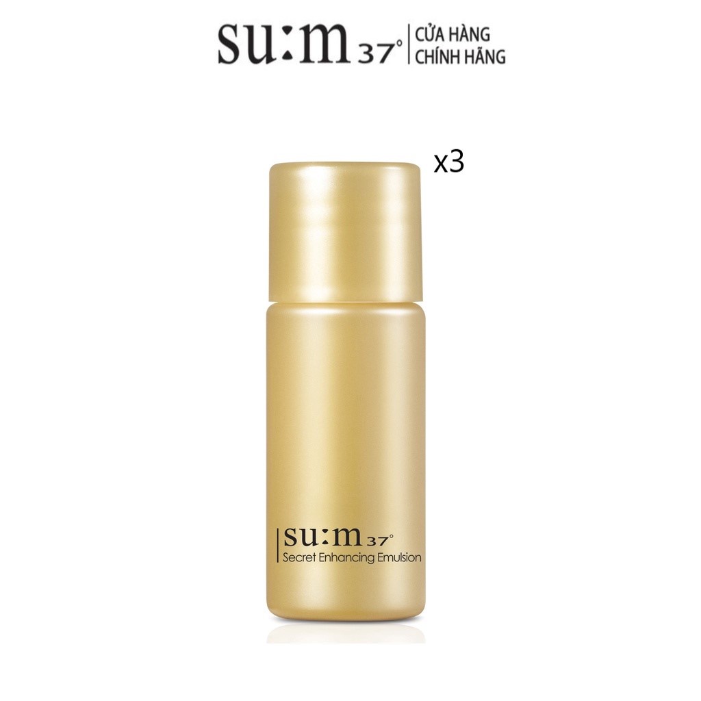 Combo 3 Sữa dưỡng duy trì độ ẩm chống lão hóa Su:m37 Secret Enhancing Emulsion 5ml