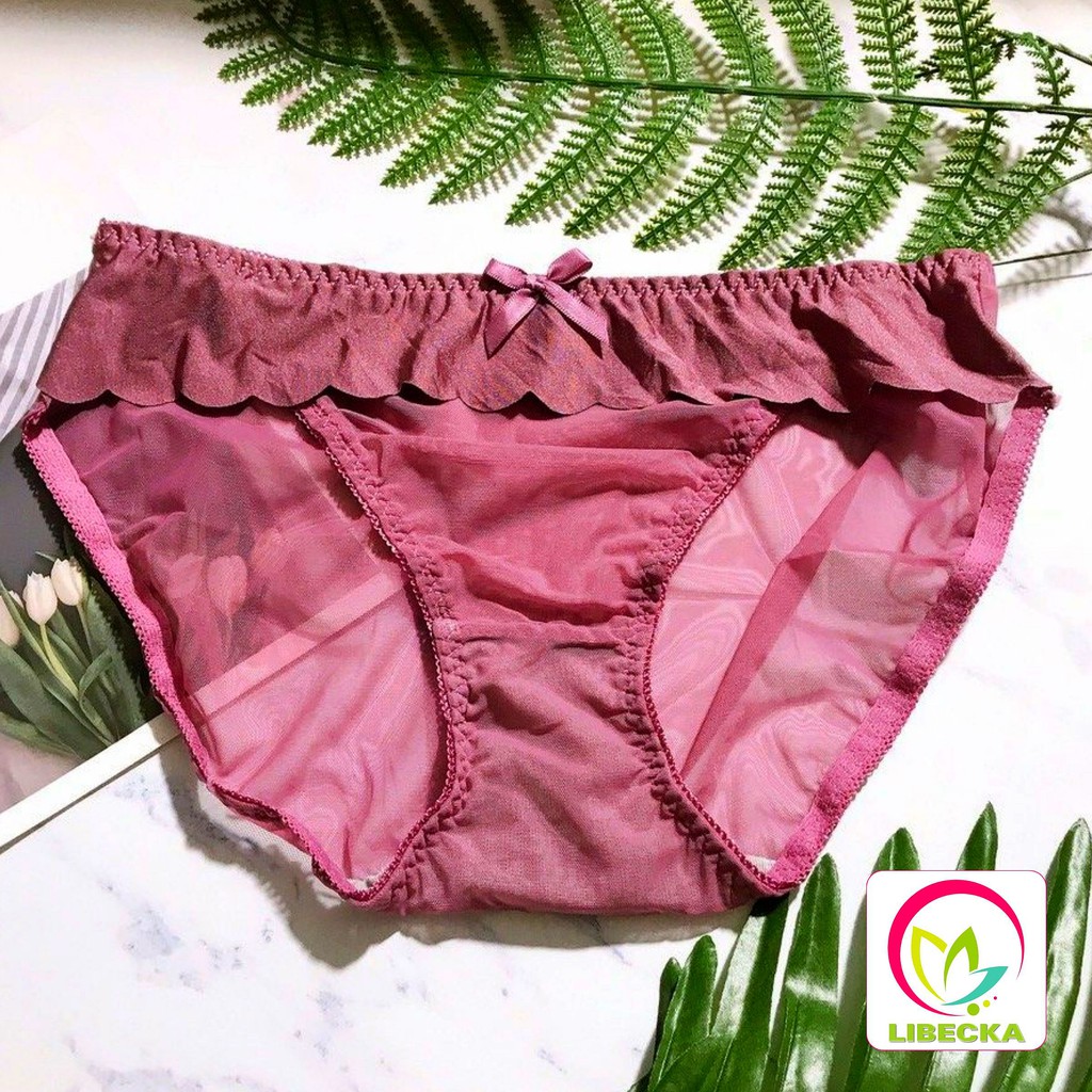 Quần lót nữ dễ thương Ren Hàn Quốc xuyên thấu cao cấp siêu đẹp kháng khuẩn thông hơi Sexy gợi cảm LIBECKA QLN1905