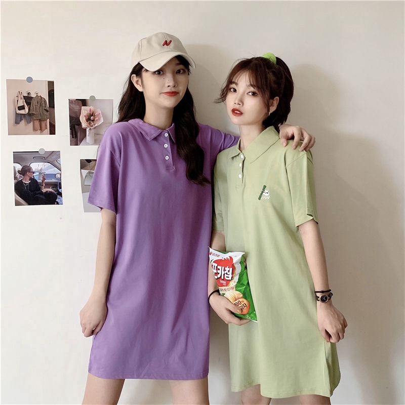 Đầm Thun Polo Ngắn Tay Form Rộng Phong Cách Năng Động Dành Cho Nữ | BigBuy360 - bigbuy360.vn