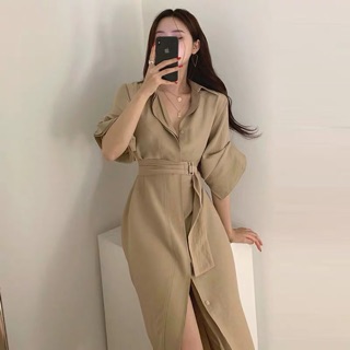 Đầm dài thắt eo