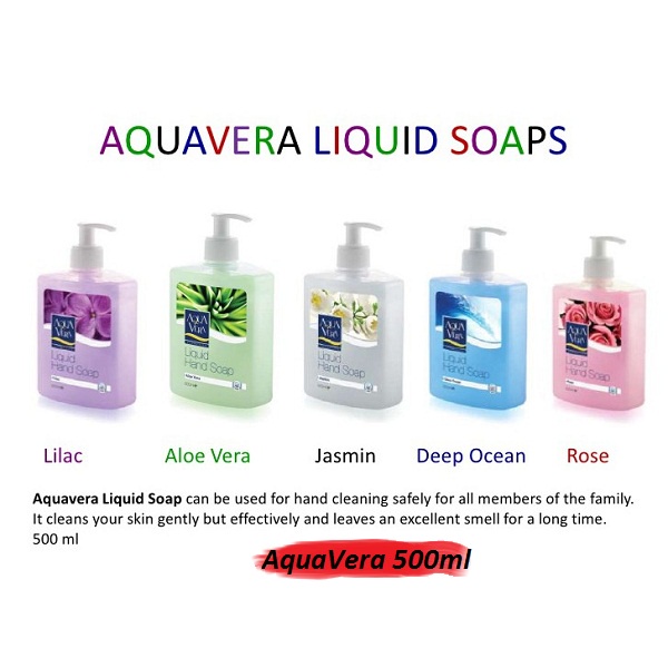 Nước rửa tay dưỡng chất Hoa nhài Aquavera 500ml