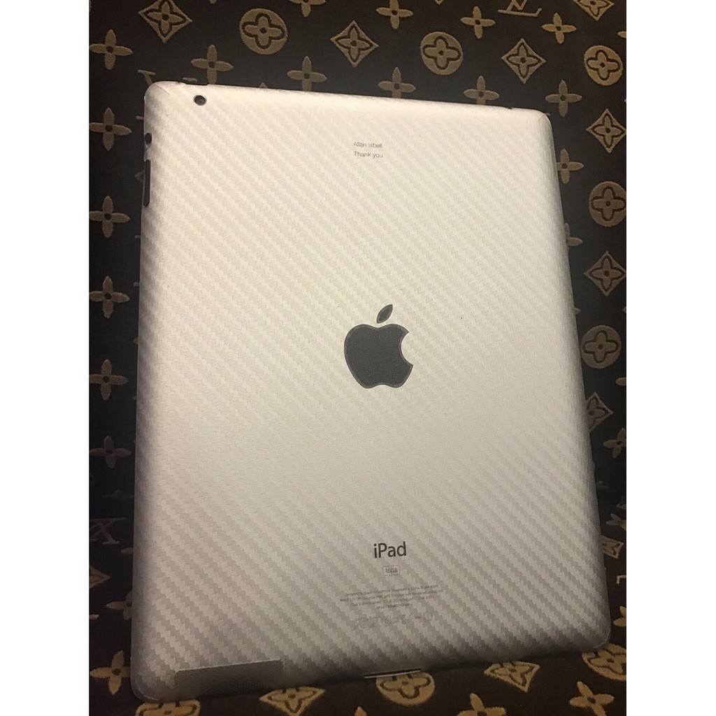 Dán lưng vân cho iPad Mini 1/2/3/4/5, iPad Air, iPad 9.7/10.2/10.5/10.9 inch, iPad Pro 11/12.9 inch vân carbon 3D