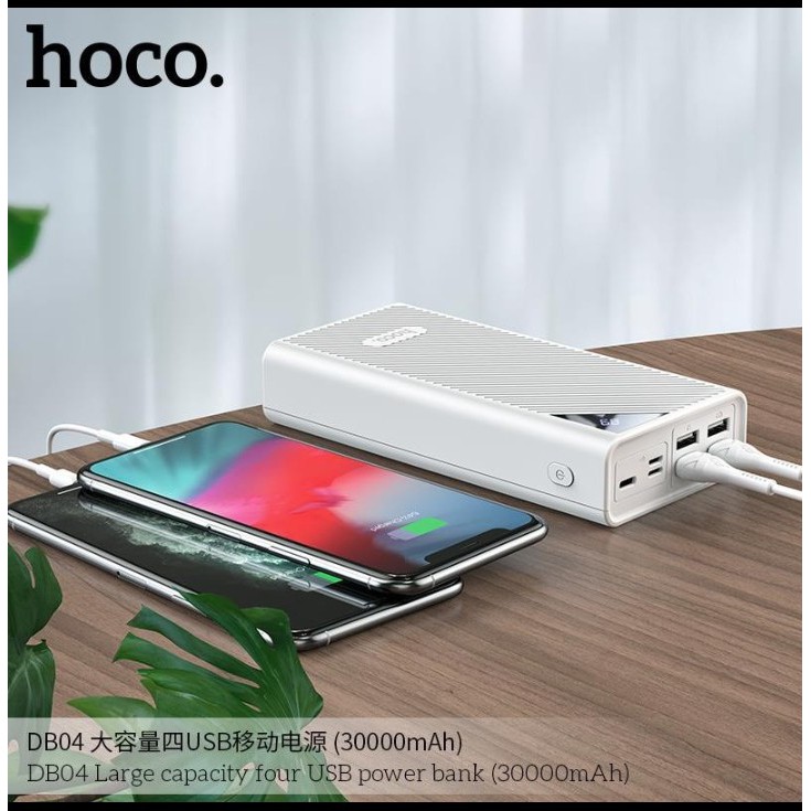 Sạc Dự Phòng Hoco DB04 30000 mAh hỗ trợ sạc nhanh