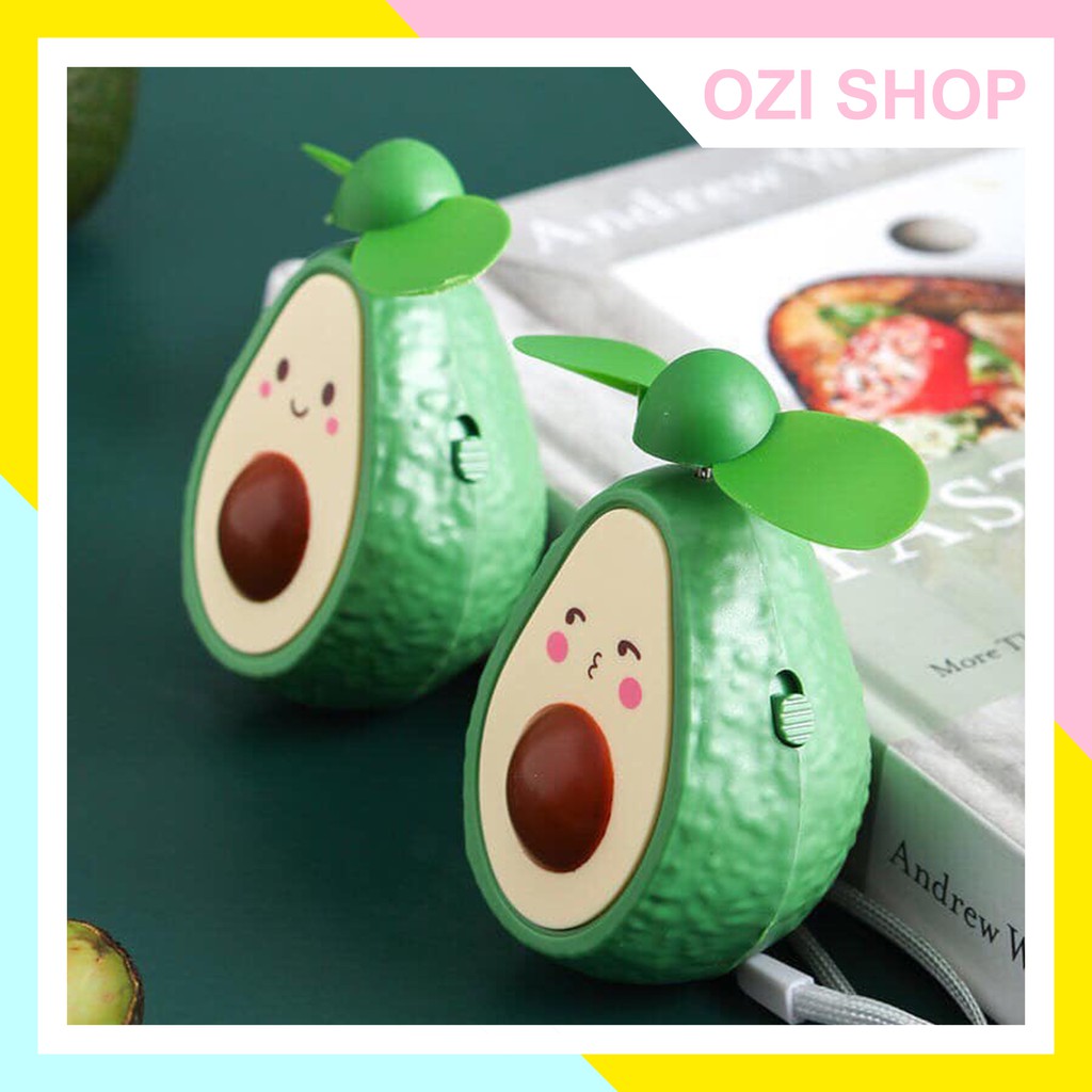 Quạt mini cầm tay hình quả bơ siêu dễ thương (có ảnh thật) #1