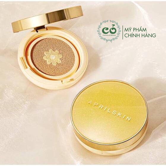 Phấn Nước April Skin Real Calendula Ampoule Glow Cushion (Mẫu mới)