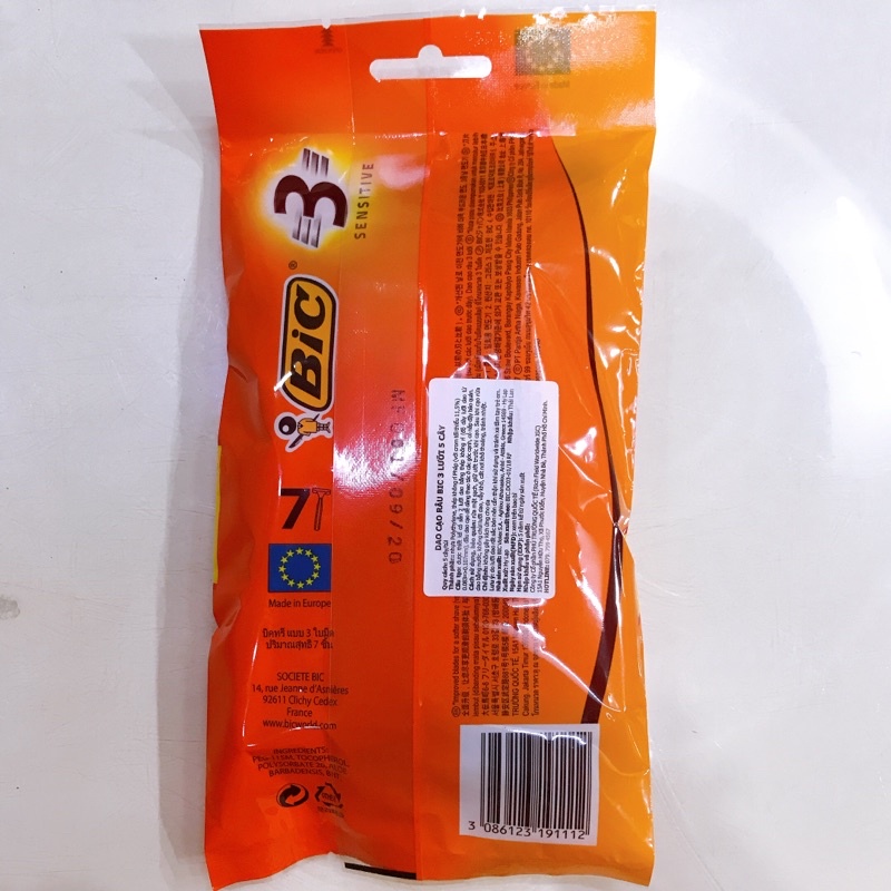 Túi 5 dao cạo râu Bic 3 lưỡi