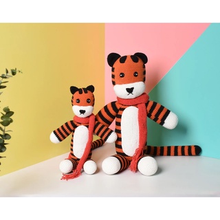 Hổ Hobbes thú bông, gấu ôm bằng len cho bé , thú bông bằng len, Cọp móc len