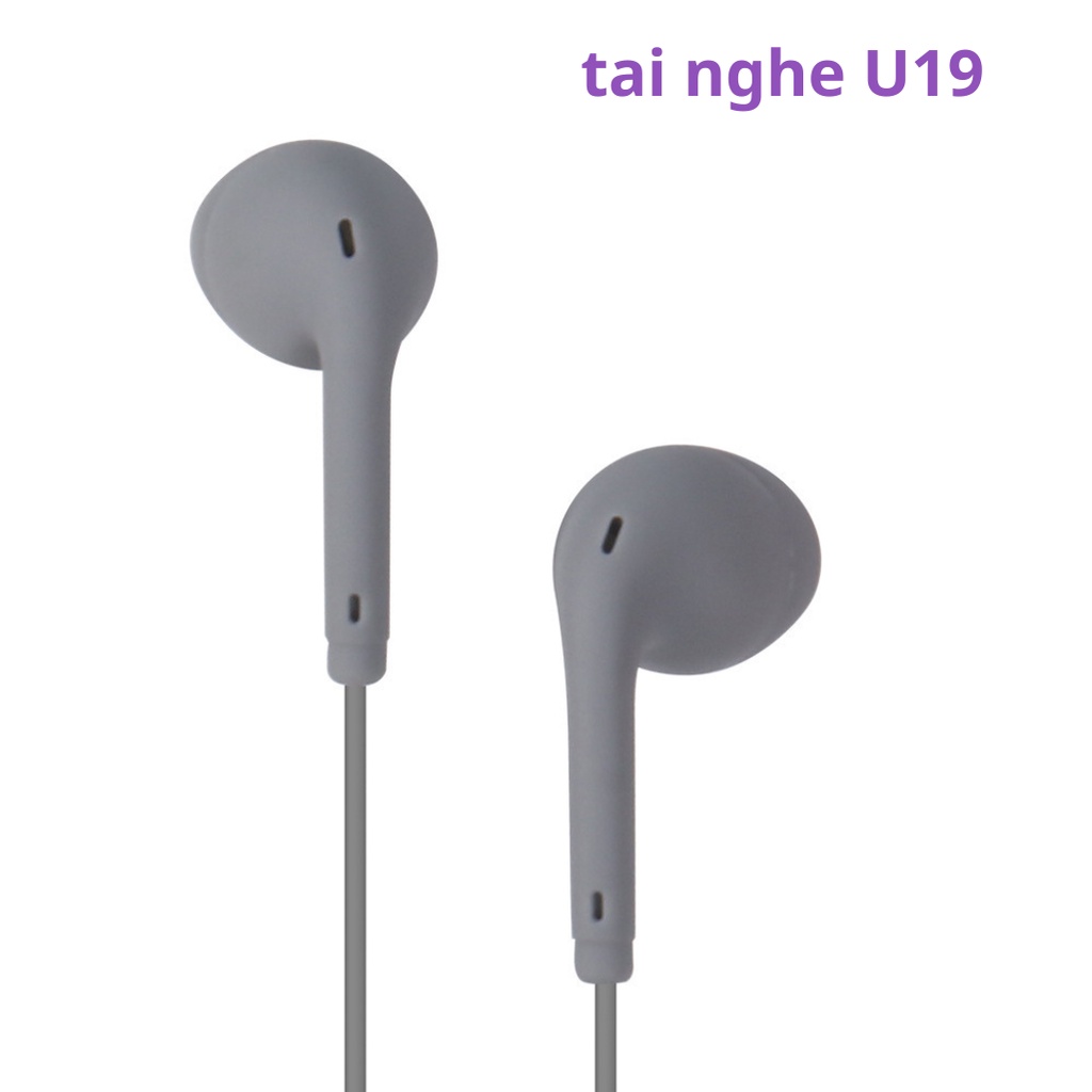 Tai nghe có dây nhét tai U19 TUEMAN có mic âm thanh êm nhiều màu sắc Macaron độc lạ jack cắm 3.5mm cho điện thoại