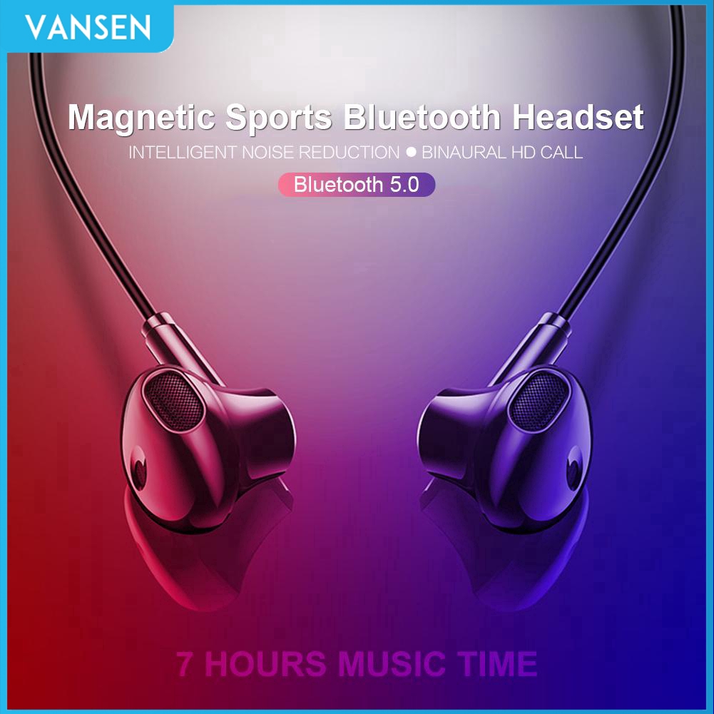 Tai nghe nhét tai không dây Bluetooth VANSEN kèm dây đeo cổ phong cách thể thao chất lượng cao