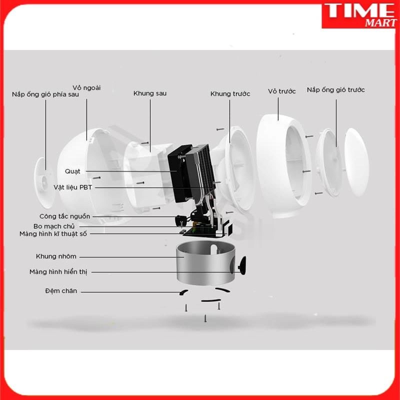 Máy Sưởi Mini Để Bàn Công Nghệ Gốm XIXA, 9 Chế Độ Làm Nóng Tùy Chọn. An toàn [TIME_MART siêu thị tiện ích gia đình]