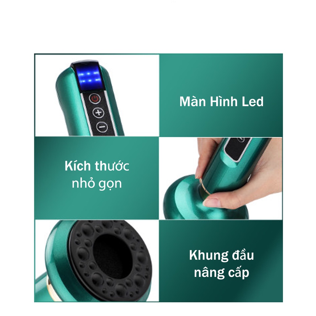 Máy massage cầm tay giác hơi chân không toàn thân, bộ giác hơi không dùng lửa, giác hơi cạo gió an toàn